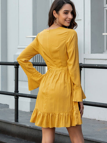 Yellow casual dress