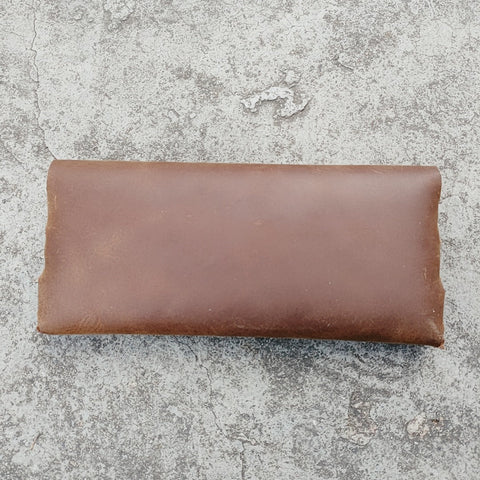 Simple cowhide wallet mobile phone glasses bag