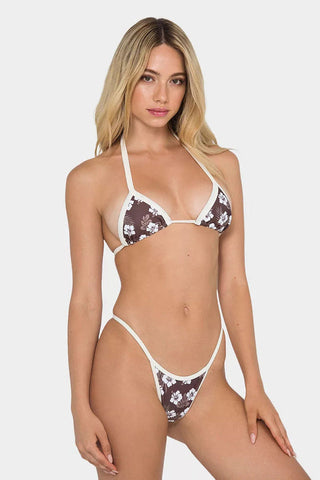 Ausgehöhltes Bikini-Set mit offenem Rücken