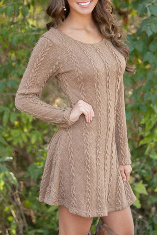 Plus Size Casual S-3XL Sweater Dress