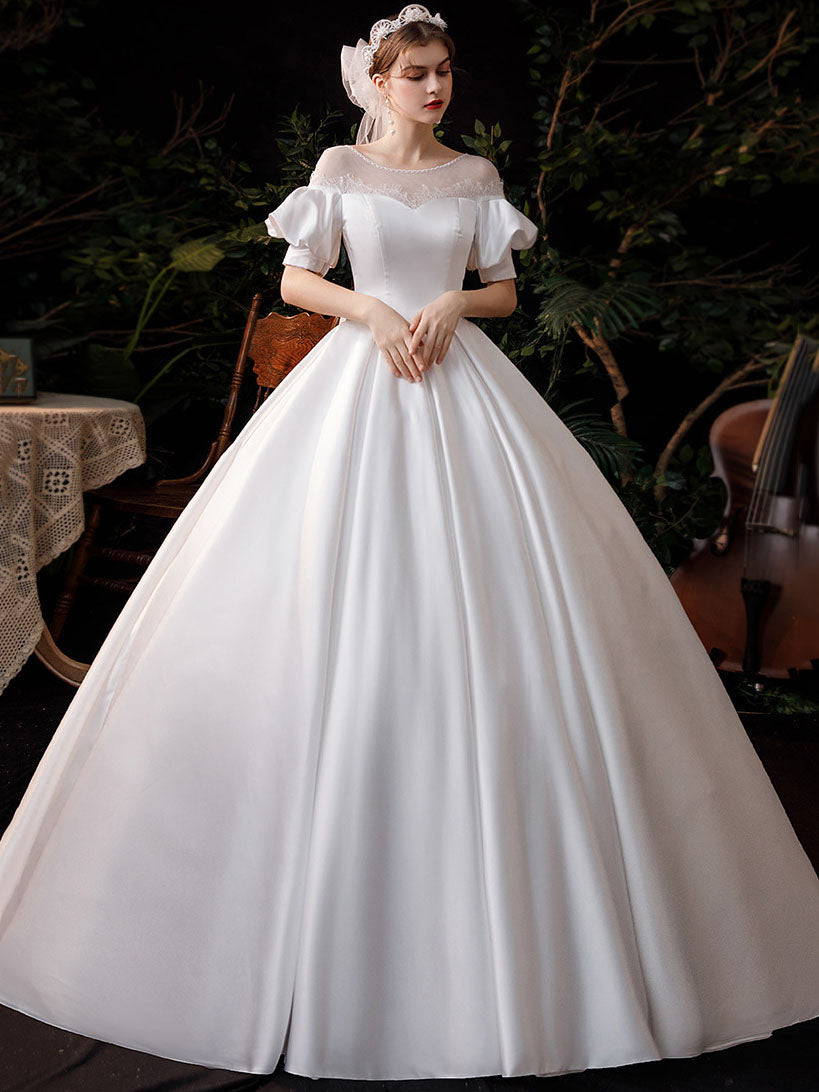 Simple and Super Fairy Dream French Hepburn Wedding Dress