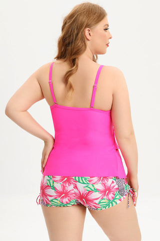 (L-5XL) Tankini-Badeanzug in Übergröße