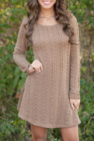 Plus Size Casual S-3XL Sweater Dress