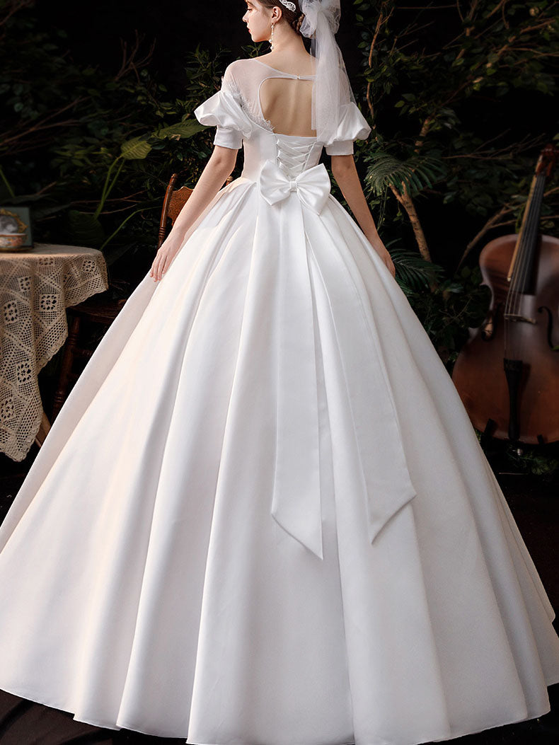 Simple and Super Fairy Dream French Hepburn Wedding Dress