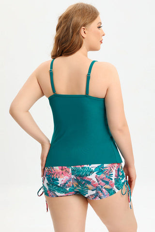 (L-5XL) Plus Size Tankini Swimsuit