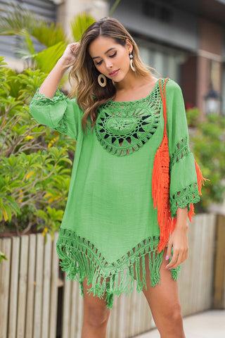 Tassel Loose Style Beach Cover Up