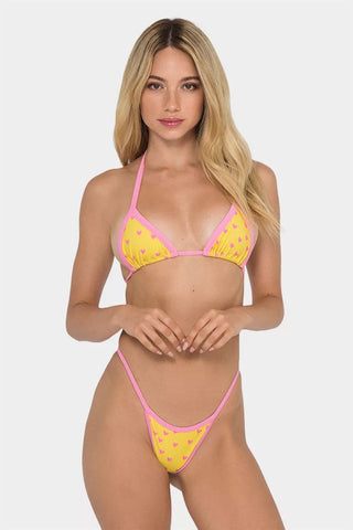 Ausgehöhltes Bikini-Set mit offenem Rücken