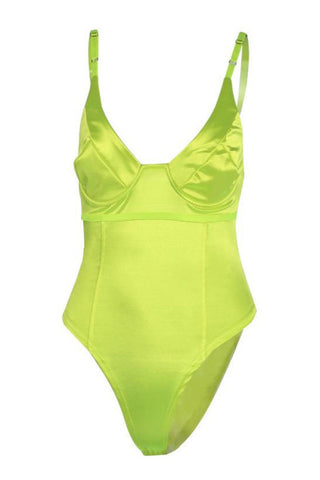 Neon Spaghetti Strap Bodysuit