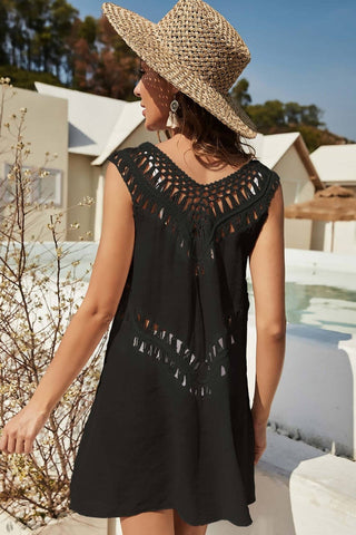 Openwork Sleeveless Cover-Up Dress