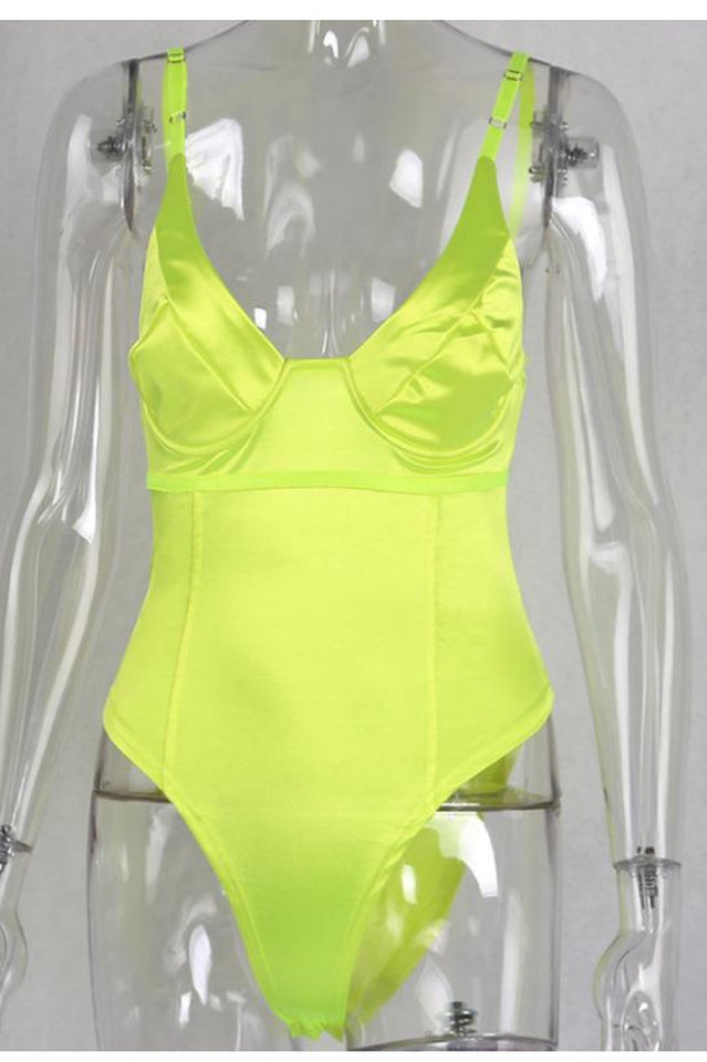 Neon Spaghetti Strap Bodysuit