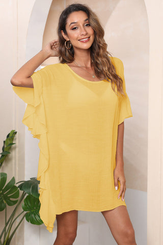 Ruffle Loose Beach Cover Up Dress