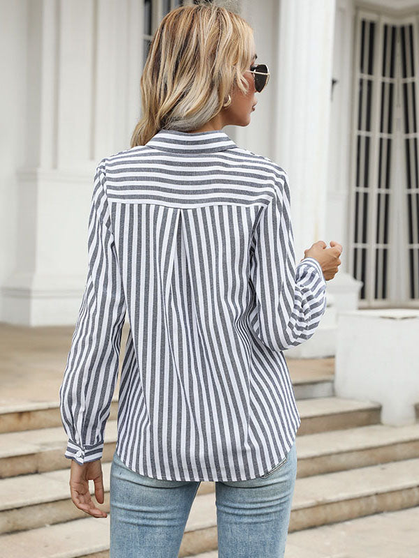 Single-breasted Striped Shirt