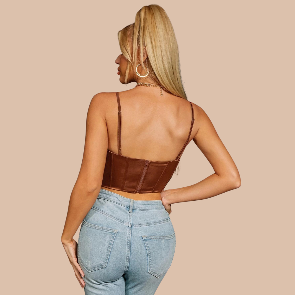 Collina Satin Corset Push-Up Top