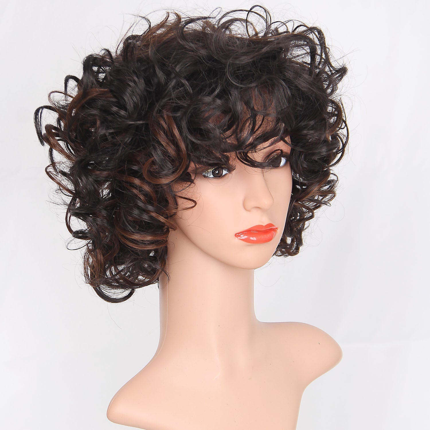 short curly hair wig headgear