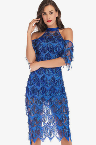 Cocktail Sequin Maxi Dress