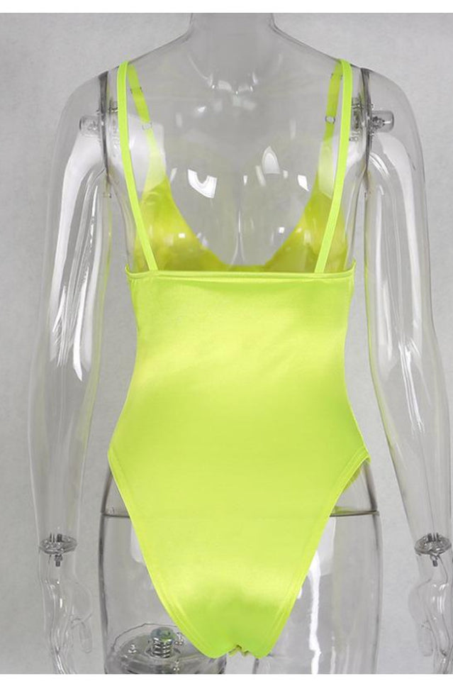 Neon Spaghetti Strap Bodysuit