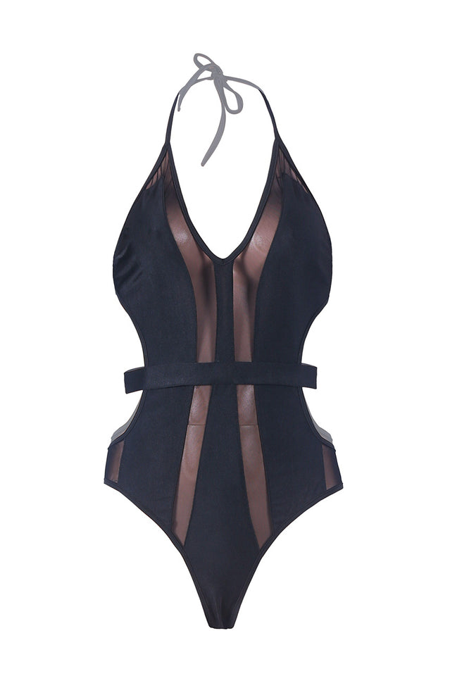 Mesh Halter One Piece Monokini