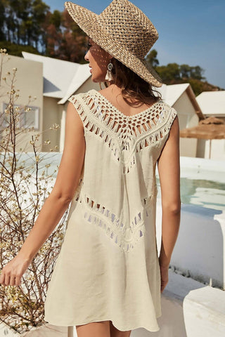 Openwork Sleeveless Cover-Up Dress