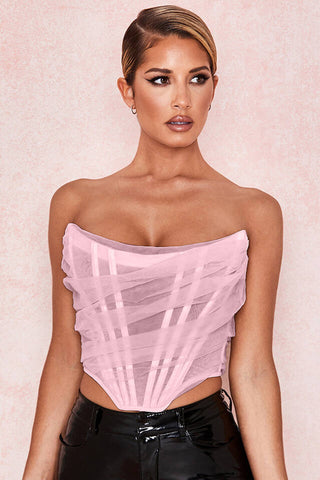 Mesh Boned Corset Top