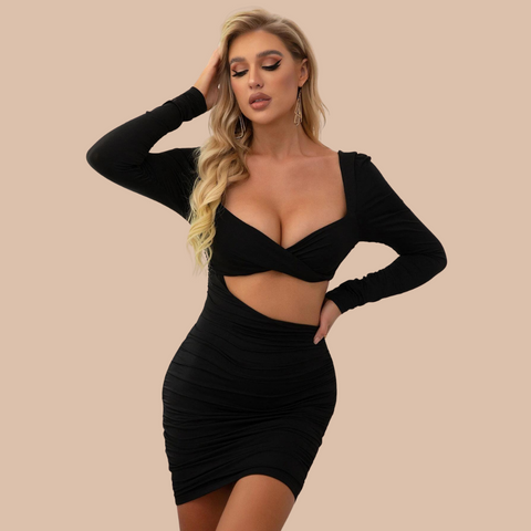 Larana Cut Out Long Sleeve Dress