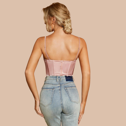 Collina Satin Corset Push-Up Top