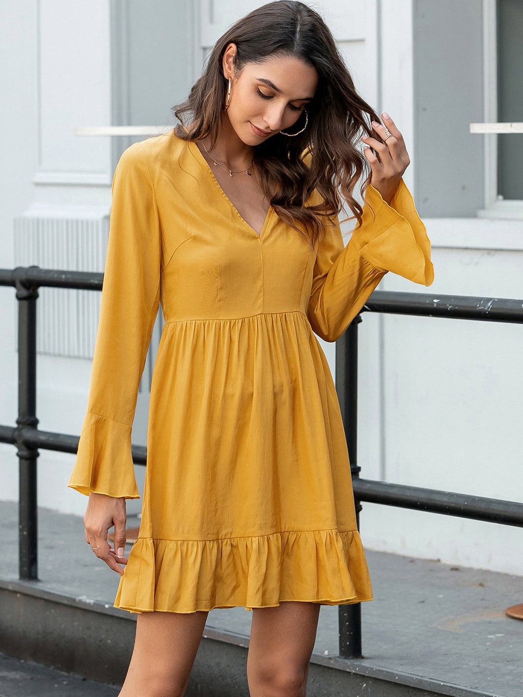 Yellow casual dress