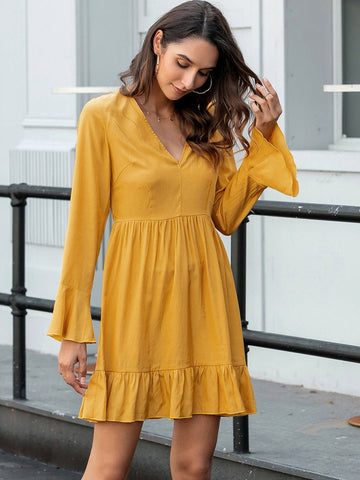 Yellow casual dress