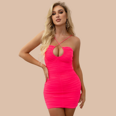 Letia Mesh Cut Out Backless Dress