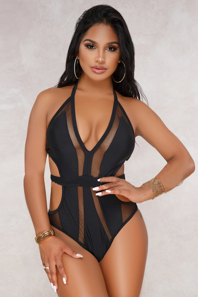 Mesh Halter One Piece Monokini