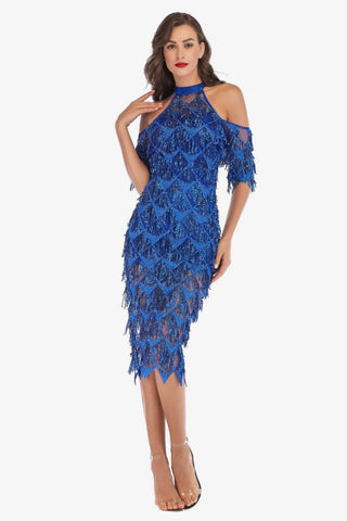 Cocktail Sequin Maxi Dress