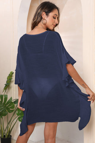 Ruffle Loose Beach Cover Up Dress