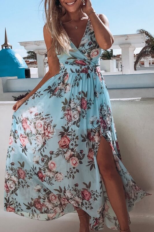 Sweet escape split maxi dress