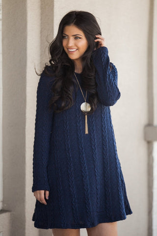 Plus Size Casual S-3XL Sweater Dress