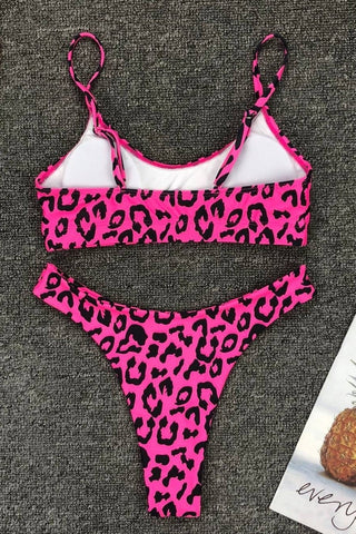 Bikini-Set mit Leopardenmuster (mehrfarbig)