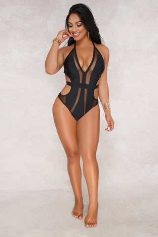 Mesh Halter One Piece Monokini