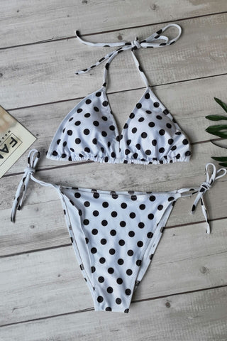 Maillot de bain brésilien push-up à pois