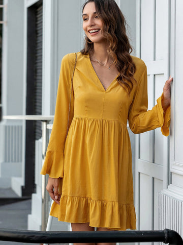 Yellow casual dress