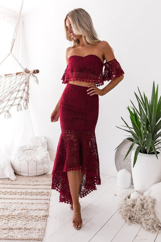 Two Piece Fishtail Lace Dress