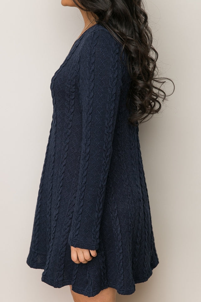 Plus Size Casual S-3XL Sweater Dress