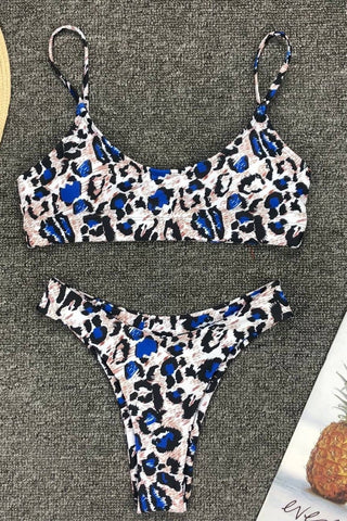 Bikini-Set mit Leopardenmuster (mehrfarbig)