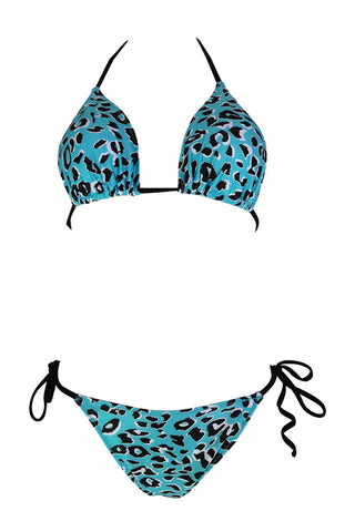 Leopard Print Push Up Brazilian Swimsuit