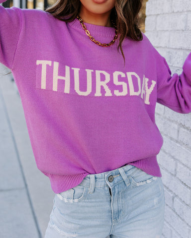 Thursday In Lilac Knit Sweater