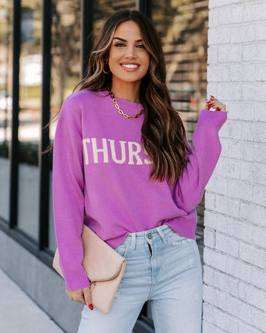 Thursday In Lila Strickpullover 