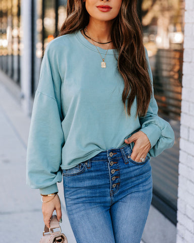 Wynnie Cotton Pullover - Blue