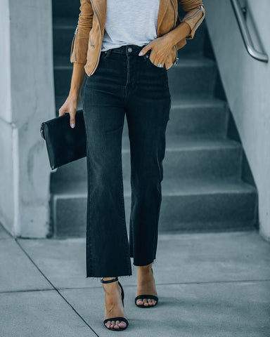 Venti High Rise Straight Leg Crop Denim