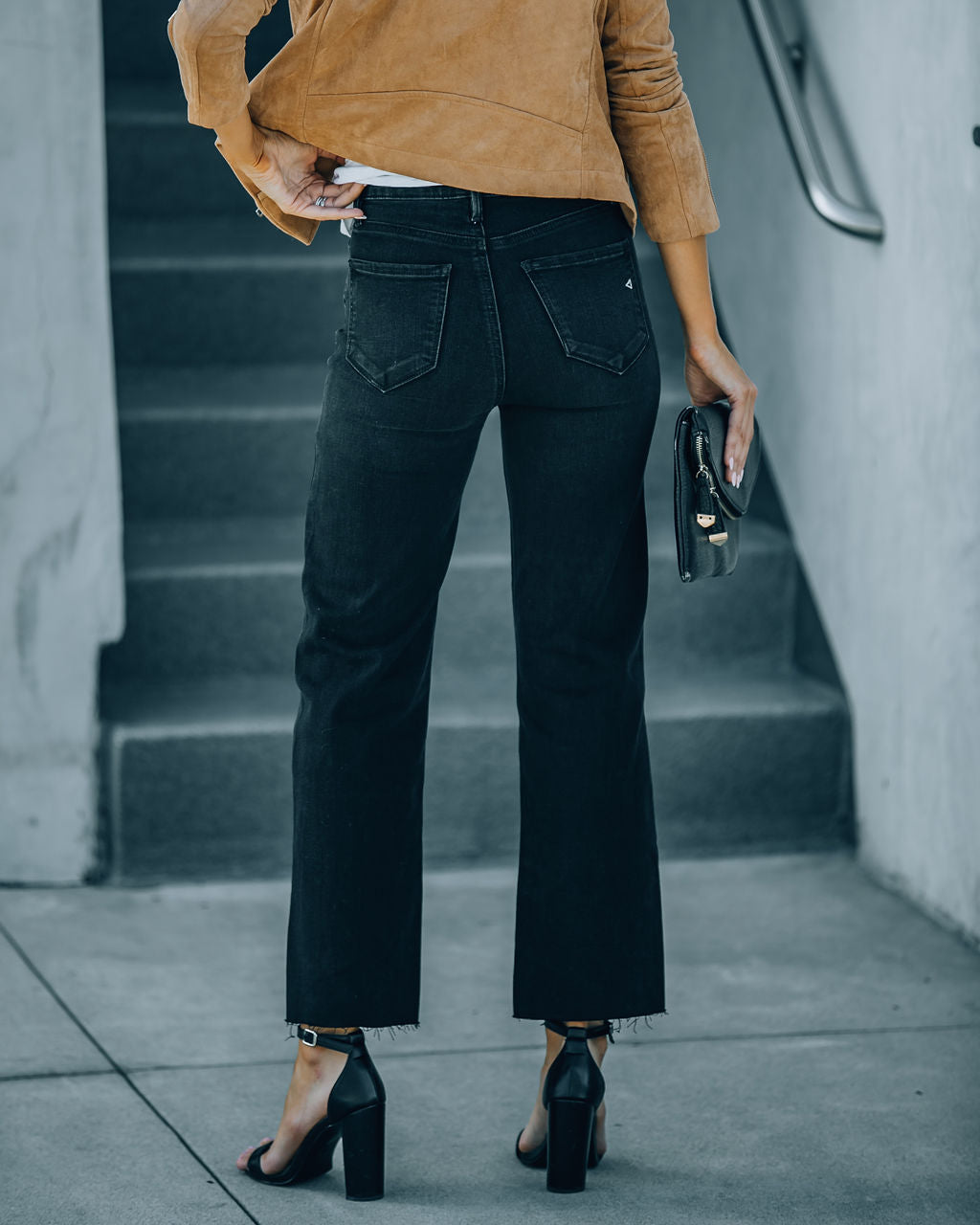 Venti High Rise Straight Leg Crop Denim