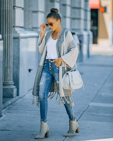 Ventura Fringe Knit Cardigan