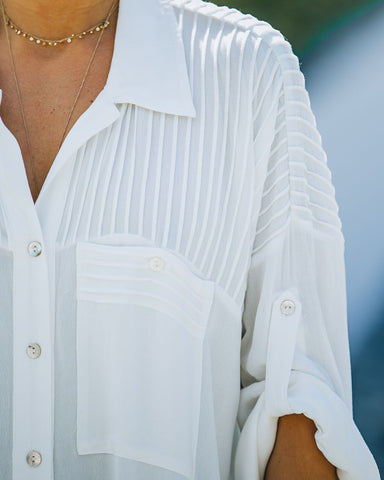 Too Good For You Button-Down-Oberteil - Off-White 