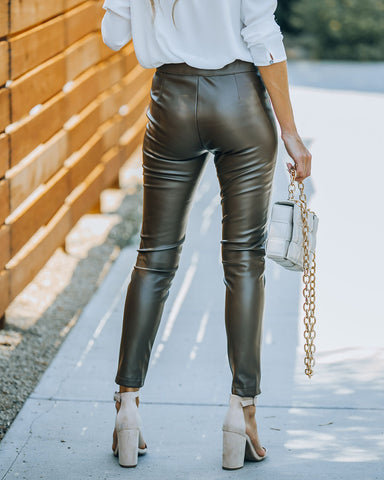 Zemma High Rise Faux Leather Pants