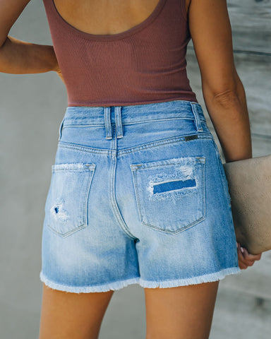 Tilda – Jeansshorts im Used-Look mit ultrahohem Bund 